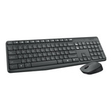 Teclado E Mouse Logitech Mk235 Wireless Usb Sem Fio Cinza 