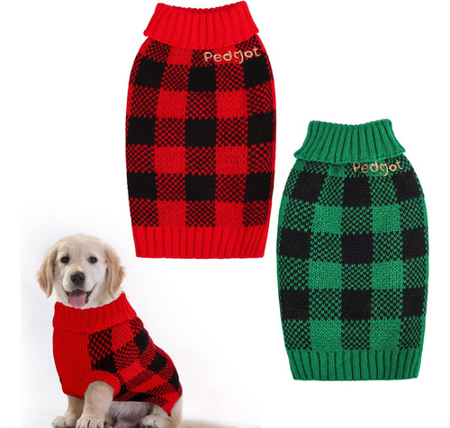 Pedgot, 2 Piezas, Suéter De Navidad Para Mascotas, Ropa De N