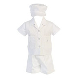 Conjunto Bautizo Niño: Guayabera Corta Y Elegante