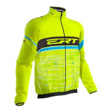 Jaqueta Corta Vento Ert Cycling Team Amarelo E Azul Ciclismo