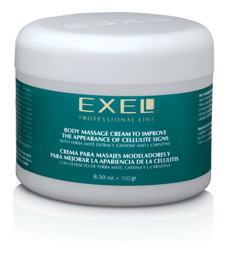  Crema Masajes Modeladores Celulitis Yerba Mate Exel 500gr