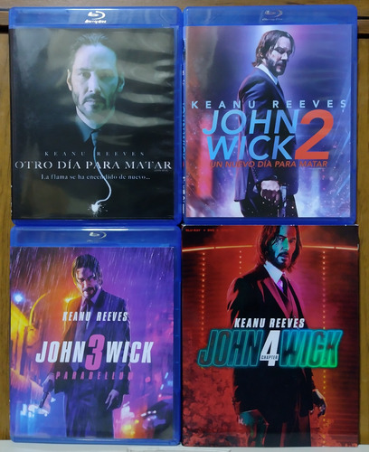 John Wick Colección Completa 4 Películas Blu Ray Originales 