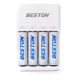 Baterias Beston 2700 Mah Aa Recargable X 4 Pack + Cargador