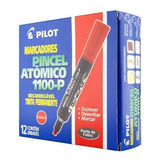 Pincel Atômico Pilot 1.100-p Vermelho - Cx C/ 12 Un.