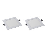 Panel Led P/embutir 12w Ledvance Calida Cuadrado Pack X 2