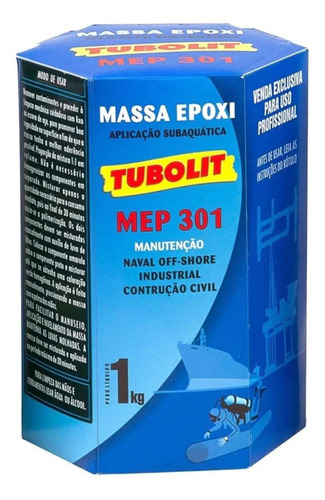 Massa Epoxi Tubolit Mep 301 1kg Subaquática