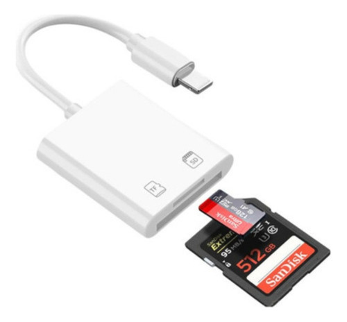 Adaptador Lightning / Usb C Leitor Cartão Sd  iPhone iPad