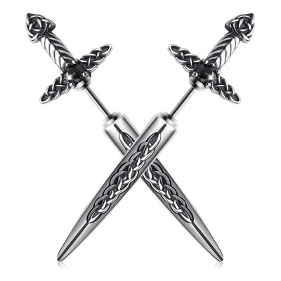 / Pendientes De Espada For Hombre, Joyas Góticas Punk //