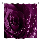 Mimihome - Cortina De Ducha Rosa Púrpura, Flores Florales 3d