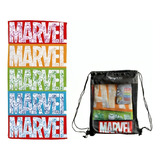 Toalla Algodon C/bolso 70x140 Marvel