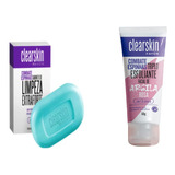 Kit Clearskin Sab. Facial Carvão + Esfol. Facial Argila Rosa