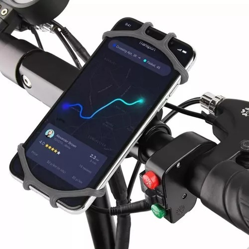 Suporte Para Celular Smartphone Silicone Guidão Bike E Moto