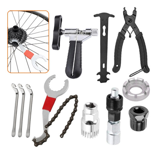 Kit De Herramientas De Reparación De Cadenas De Bicicleta De