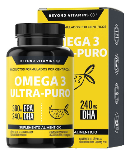 Omega 3 Premium 1000mg - Aceite De Pescado - 60 Cápsulas 