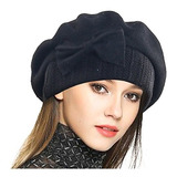 Vecry Boina Estilo Francesa Para Mujer Boina 100% Lana Gorro