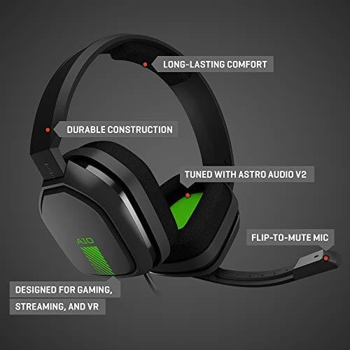 Audifonos Gamer Astro A10 Xbox Color Gris/verde