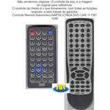 Controle Remoto Automotivo Napoli Cinza Dvd Car 11 Fbt 1046