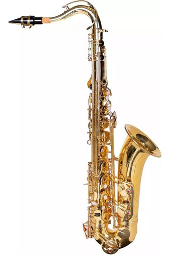 Saxofone Tenor Dominante Bb Profissional Dourado + Semicase