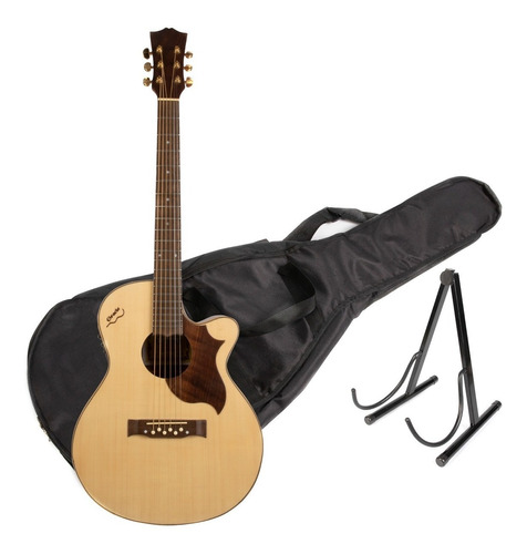 Guitarra Acustica Gracia Jumbo Maciza Fishman+funda+sop+capo