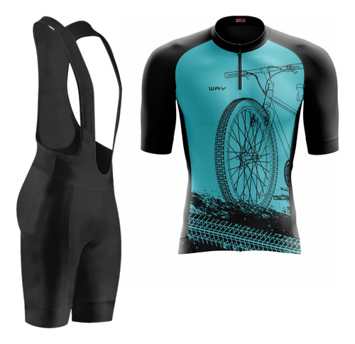 Conjunto Ciclismo Masculino Camisa Pro Bretelle Gel Bike 