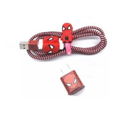 Kit Protector Para Cables Spider Man Cargadores - Audifonos
