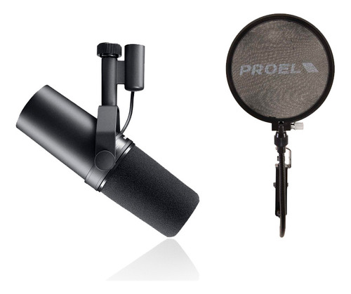Kit Microfono Shure Sm7b + Antipop Proel Apop50