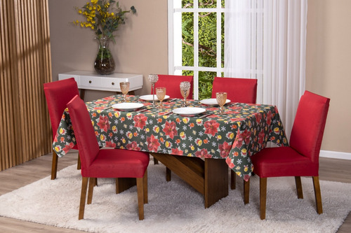 Toalha De Mesa P/ 8 Lugares Decoração Natalina Mega Promoção