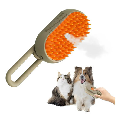 Cepillo De Vapor Para Mascotas Perros Y Gatos Masajeador Color Gris | MercadoLibre