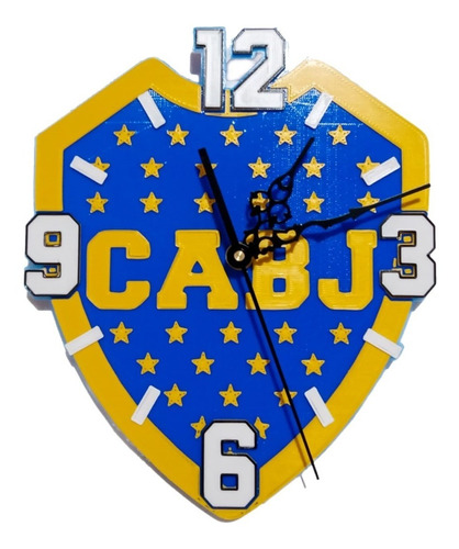Reloj De Pared - Boca Juniors - Impresión 3d