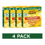  4 Pack Shampoo Garnier Bar Hair Food Banana 60 Gr