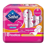 Toalla Femenina Saba Amore Regular Con Alas 8 Pzas