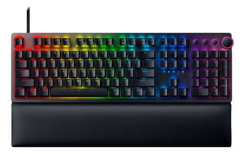 Teclado Gamer Razer Huntsman V2 Qwerty Inglés Us Color Negro Con Luz Rgb