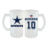 Tarro Cervecero 16 Oz Nfl Cowboys Dallas Personalizado