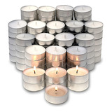 Velas De Noche Decorativas Sin Aroma Con Latita Pack X50 Un