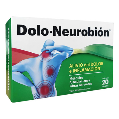 Dolo-neurobion Tableta 0.25 Mg\u002F50 Mg\u002F50 Mg\u002F50 Mg, 20 Tabletas | Envío gratis