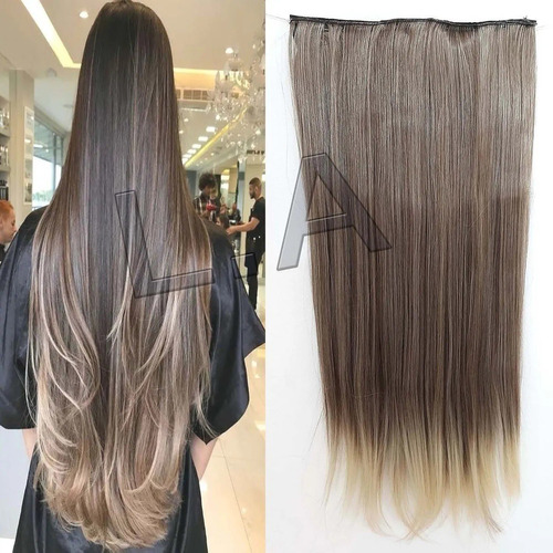 Aplique Cabelo Mega Hair Longo Tic-tac Fibra Idêntico Humano