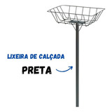 Lixeira Preta Calçada Rua Cor Preto