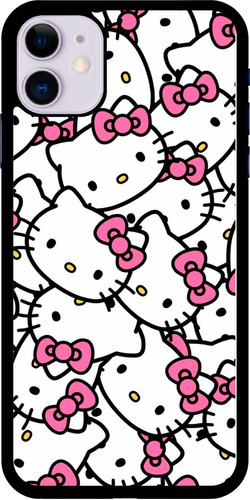 Funda Celular Diseño Hello Kitty Moño Rosa Dibujos Animados