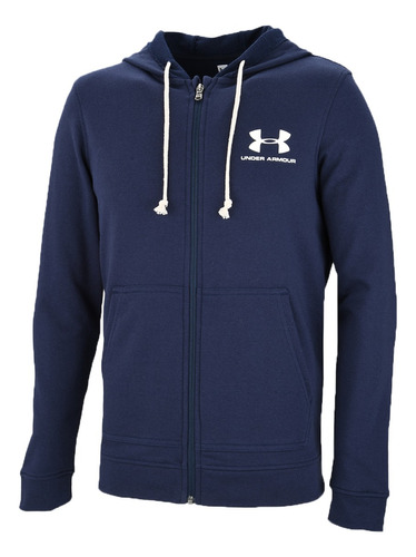 Campera Under Armour Lifestyle Hombre Terry Azul Osc Ras