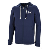 Campera Under Armour Lifestyle Hombre Terry Azul Osc Ras