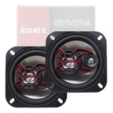 Par Auto Falante Triaxial Bravox 4 Polegadas B3x40x 80wrms