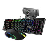 Combo Mouse Y Teclado Mecánico Full Gamer Pro Red Kill 