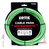Kotik Cable Para Instrumento Flexi 4.5m L Verde