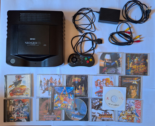 Neo Geo Cd Com 1 Controle Original E 14 Jogos (ler Descrição)