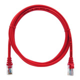 Kit 100 Un. Patch Cord Para Internet Cat5e 2 Metros Vermelho