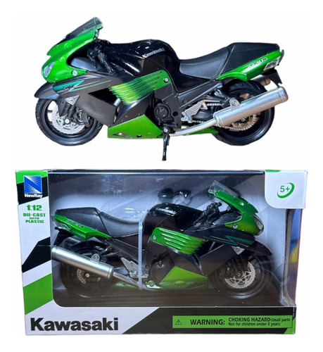 Moto Kawasaki Zx-14 2011 Escala 1:12 Coleccionable New Ray