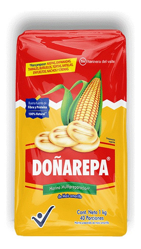 Harina De Maíz Doñarepa A 1000g - Kg a $6460