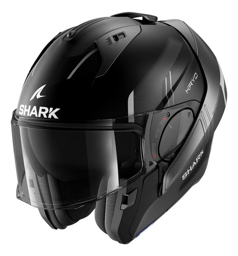 Capacete Shark Evo Es Yari Kryd Preto Cinza Fosco