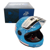 Casco Cerrado Para Niña Azul Celeste Alessia (cas-inf-025)