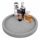 Mygift Bandeja Redonda De Hormign Gris Moderna De 11 Pulgada